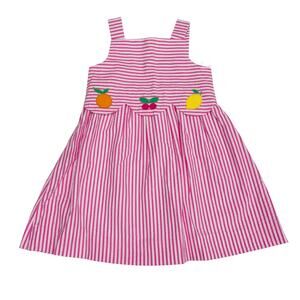 NWT Florence Eiseman Size 4T Seersucker Dress with Fruit